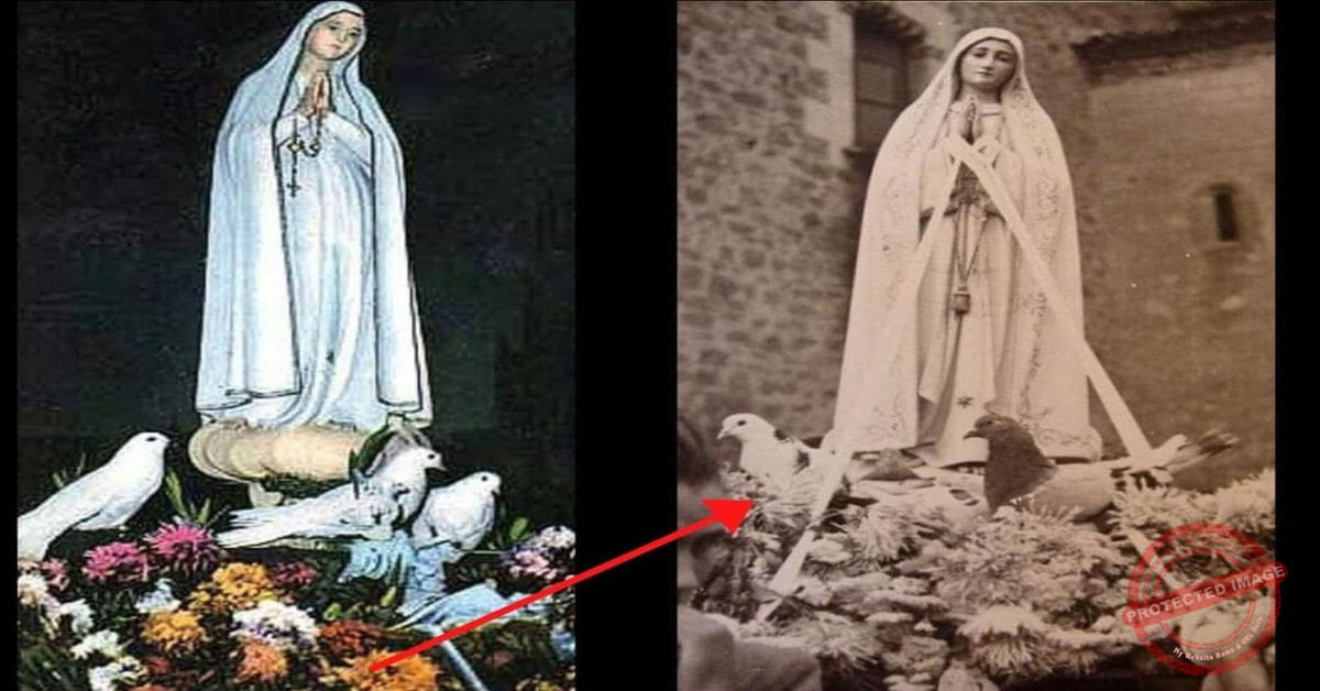 Read more about the article لماذا يصوَّر تمثال سيدة فاطيما مع ثلاث حمامات؟