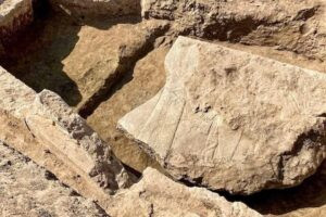 Read more about the article اكتشاف أثري نادر في نينوى: حجر ضخم يصوّر الملك الآشوري وآلهة ما بين النهرين
