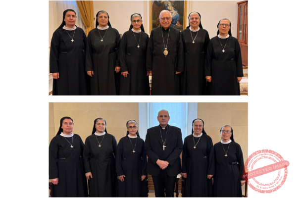 Read more about the article الرئيسة العامة للراهبات المخلصيات زارت البطريرك العبسي والسفير البابوي