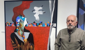 Read more about the article الرسام علي شمس الدين افتتح معرضه ضوء في ظلال الخراب