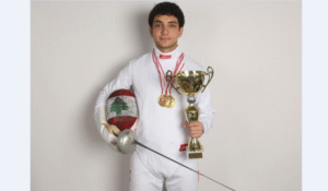 Read more about the article بطل المبارزة غدي الشمالي طموحه ميدالية أولمبية ورفع العلم اللبناني