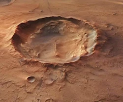 You are currently viewing فوهة مريخية بشكل فراشة تكشف أسراراً جيولوجية جديدة